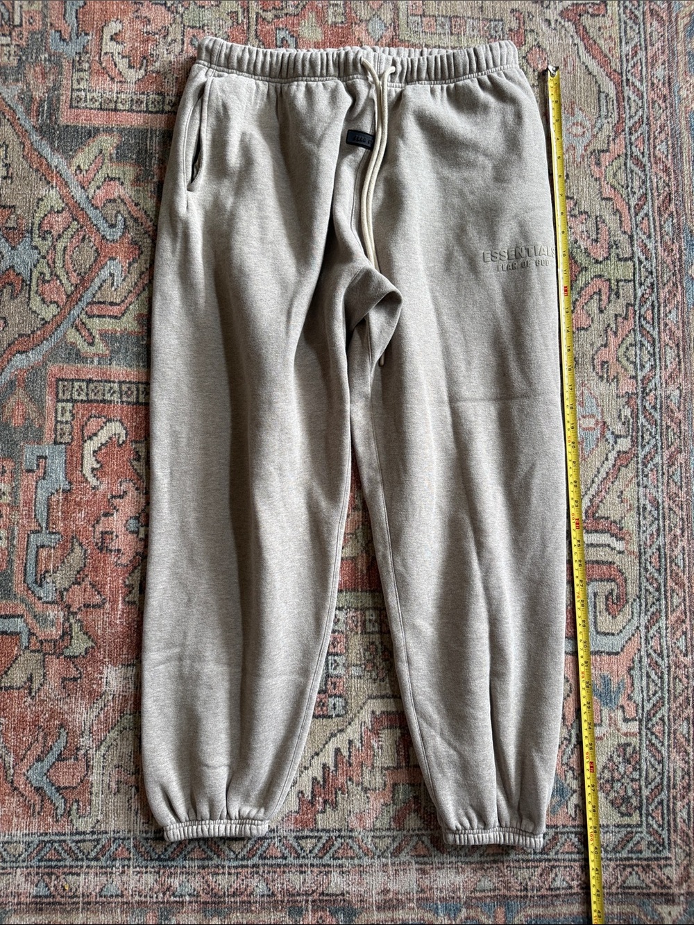 Essentials Beige-Grayish Fleece Joggers